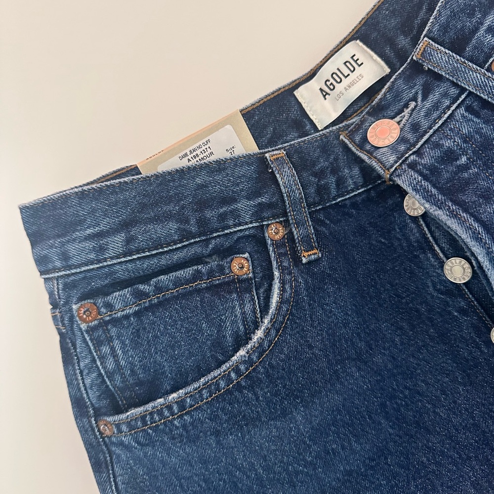 Agolde Dame High Rise Wide Leg Jeans - Picture 6 of 7